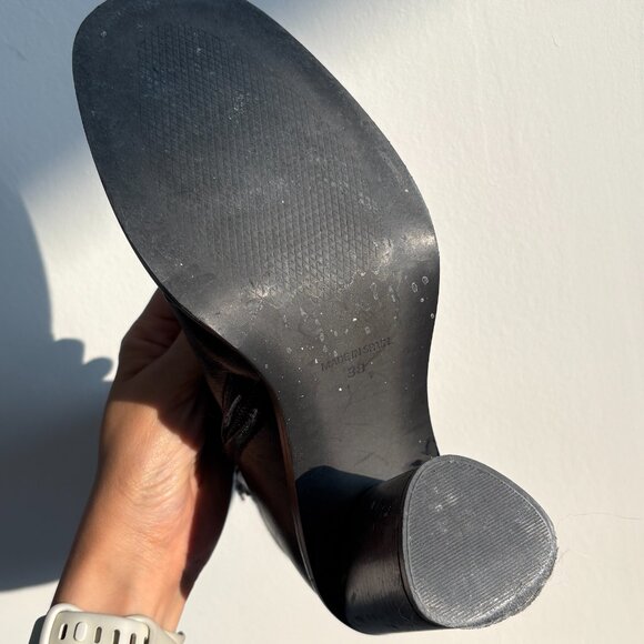 L'INTERVALLE black leather ankle boots - Picture 3 of 5